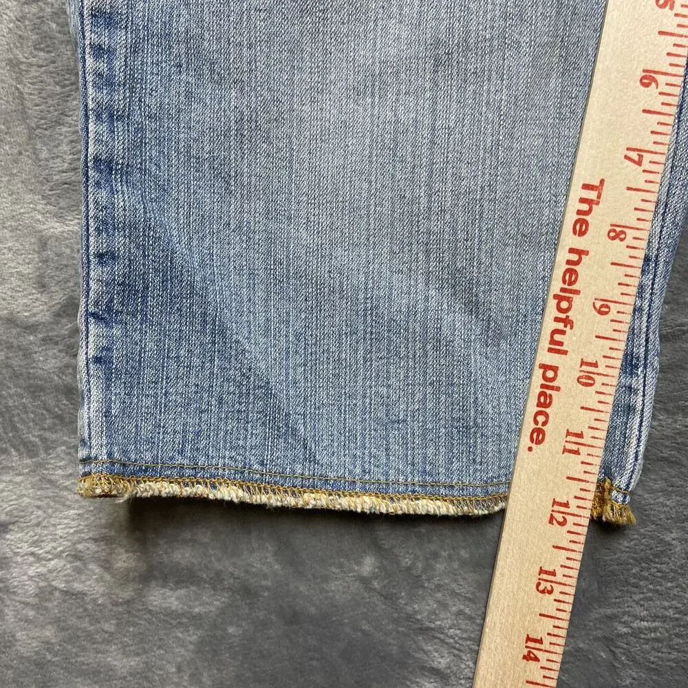 l.e.i. Faded Denim Shorts Women’s Size 1 Light Blue‎ Denim